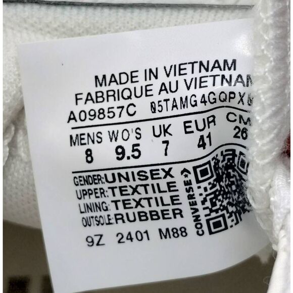 Converse Star Player 76 White Ocean Drip Blue‎ Casual Sneakers Womens Size 9.5 - Picture 8 of 9